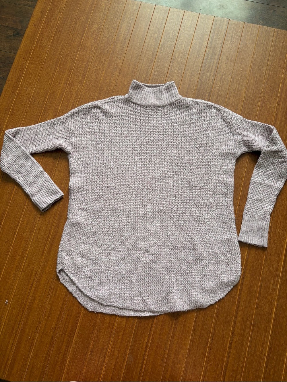 American Eagle Mock Neck Tunic Sweater in Light Lavender